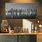 Designart - Chicago Skyline at Night Black and White - Cityscape Canvas Print
